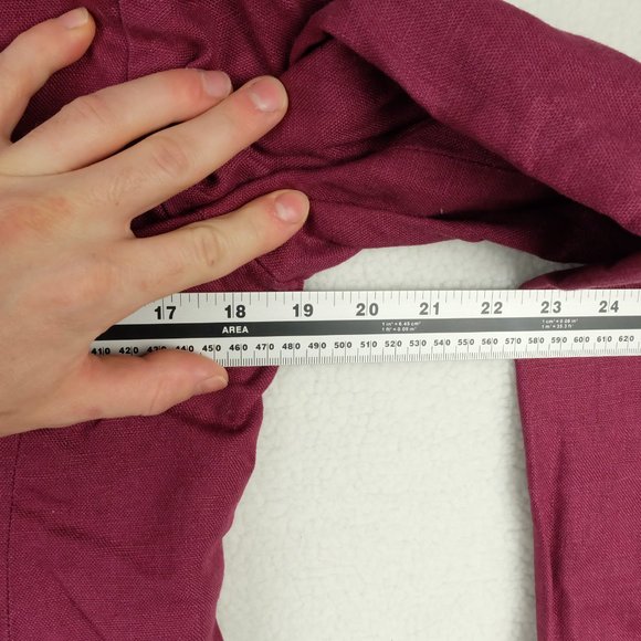 Tobias Womens Blazer Jacket 6 Purple 100% Linen Lightweight Two Button Outdoor - Picture 7 of 11